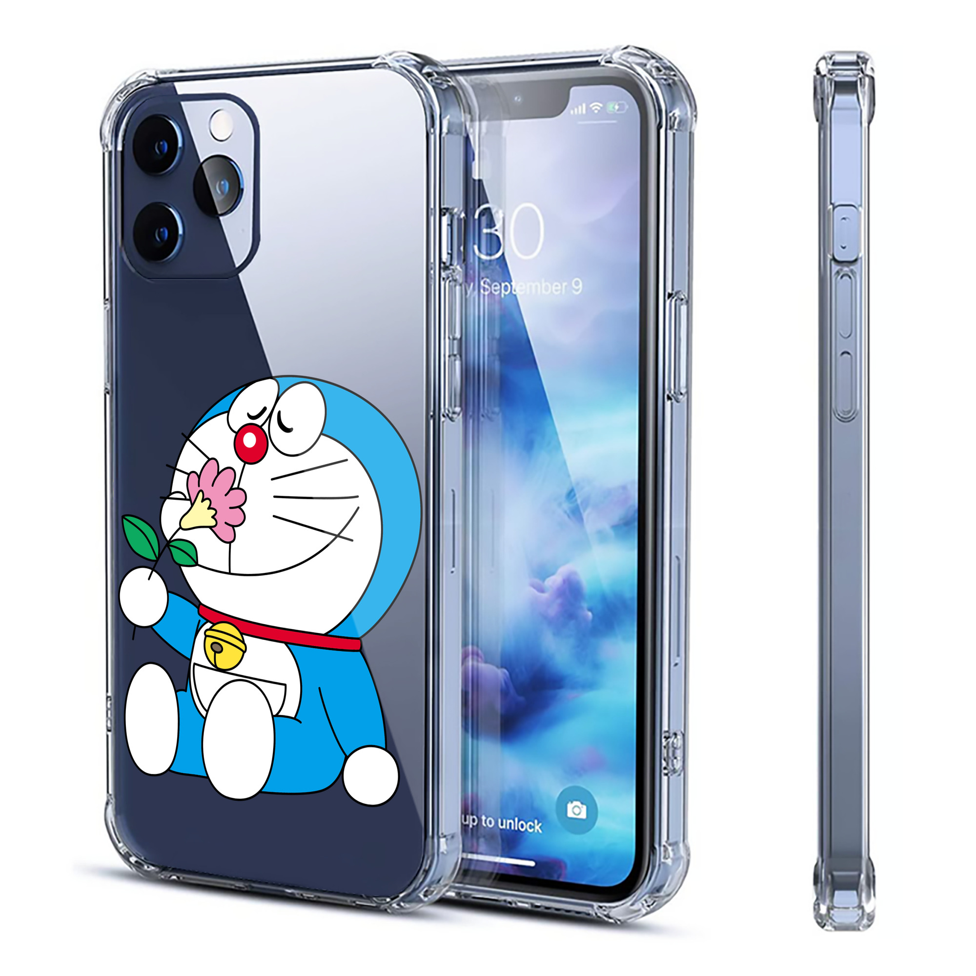 （画像用） ドラえもん Doraemon 【iPhone 12シリーズ対応】透明スマホケース（クリアソフトケース）